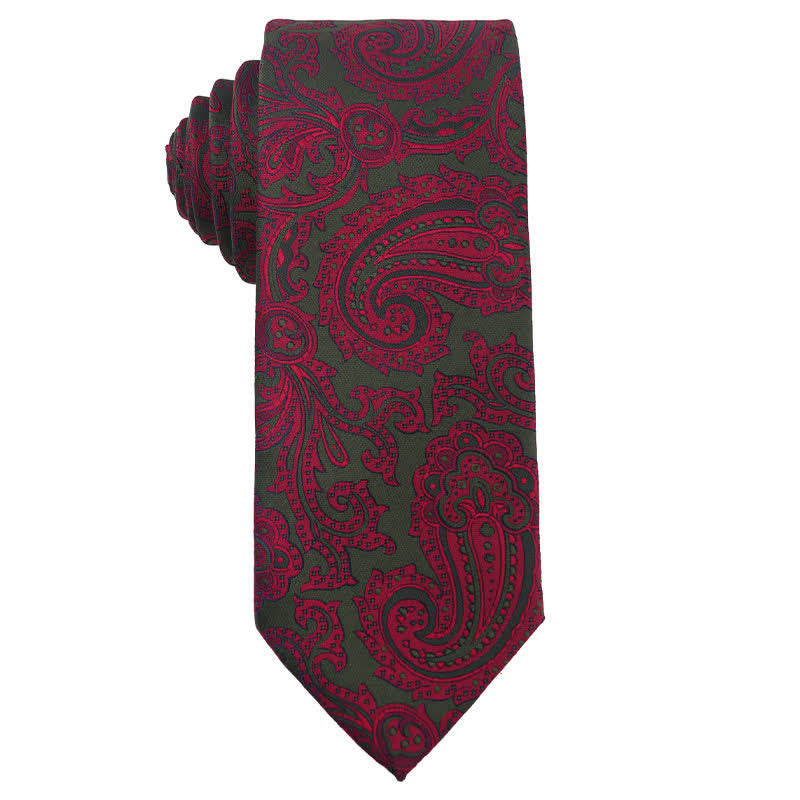 Men's Vibrant Medium Violet Red Series Necktie - Style #6 - image 7