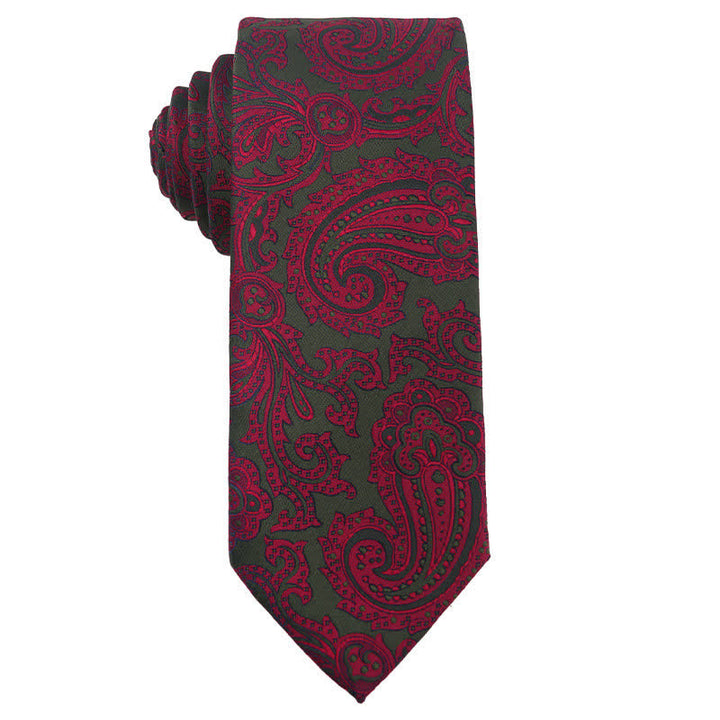 Men's Vibrant Medium Violet Red Series Necktie - Style #6 - image 7