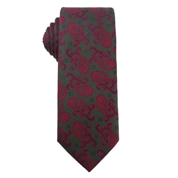 Men's Vibrant Medium Violet Red Series Necktie - Style #8 - image 9