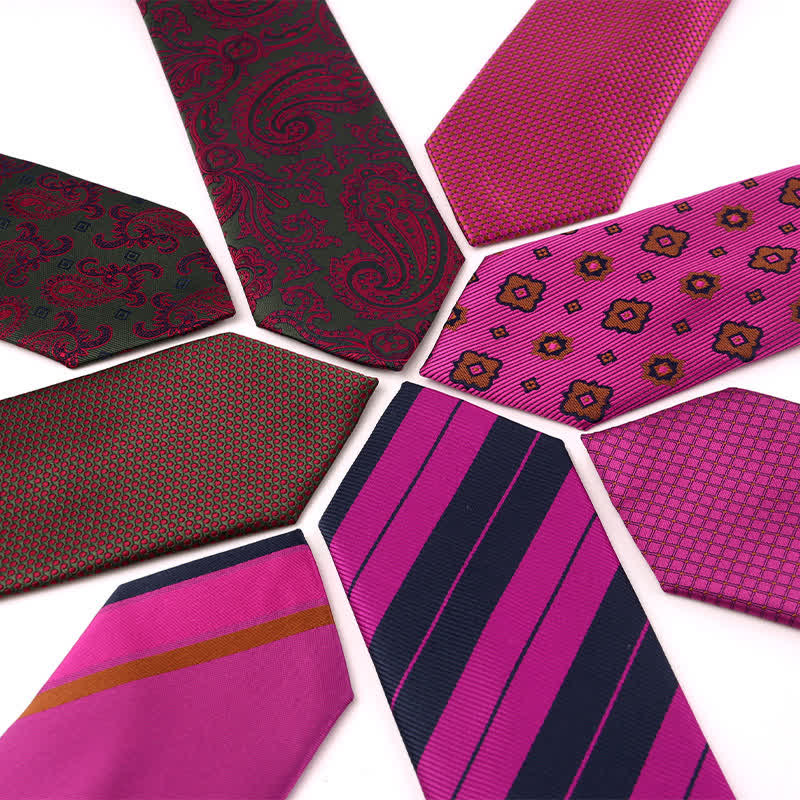 Men's Vibrant Medium Violet Red Series Necktie - image 1