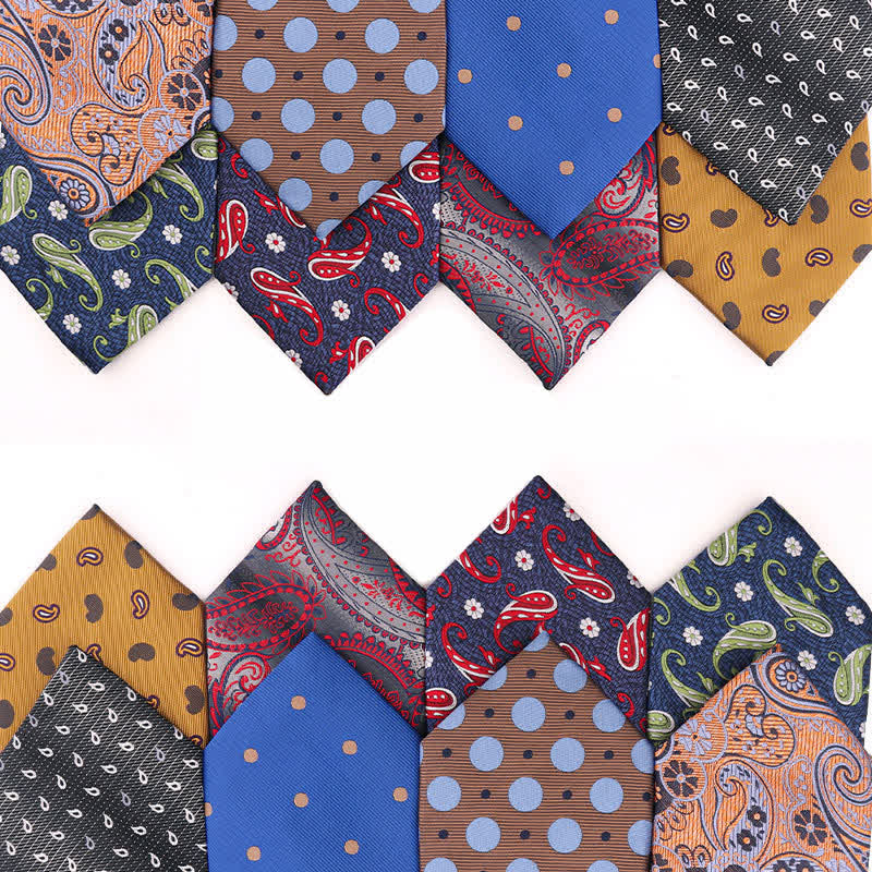 Men's Colorful Paisley Polka Dots Series Business Vintage Necktie - image 0