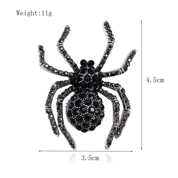 Unisex Vintage Fancy Spider Rhinestone Brooch - image 5