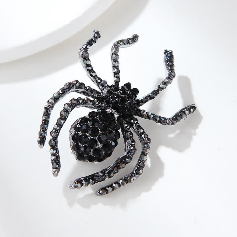 Unisex Vintage Fancy Spider Rhinestone Brooch - image 3
