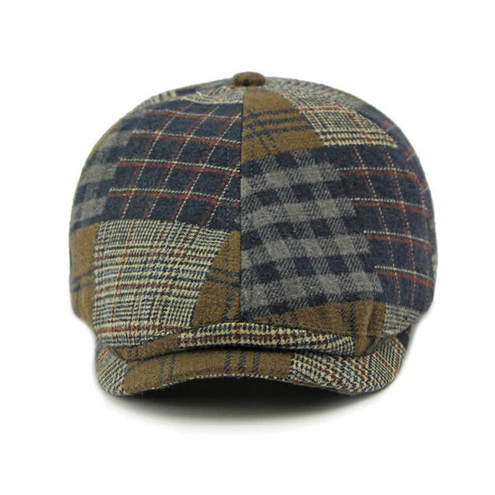 Different Classic Patchwork Plaid Newsboy Beret Hat - image 12