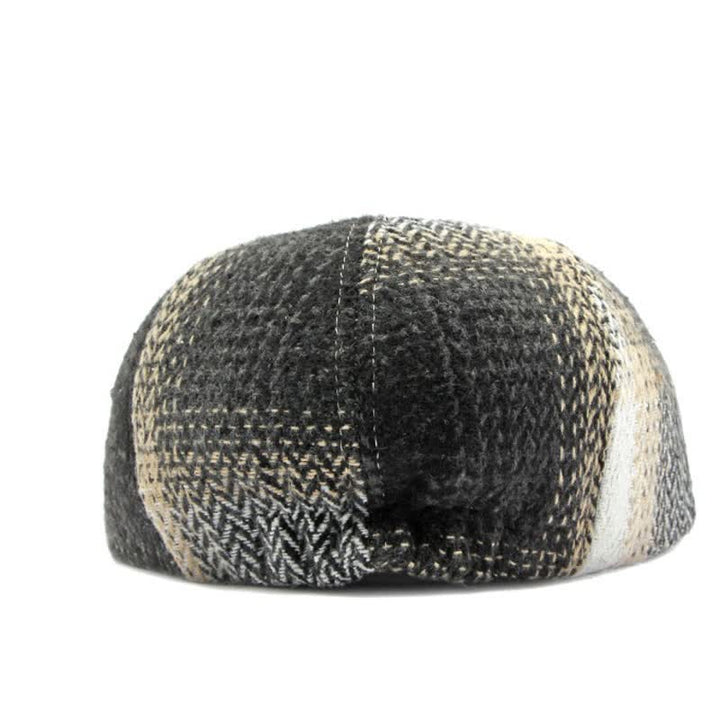 British Style Striped Herringbone Newsboy Beret Hat - image 11