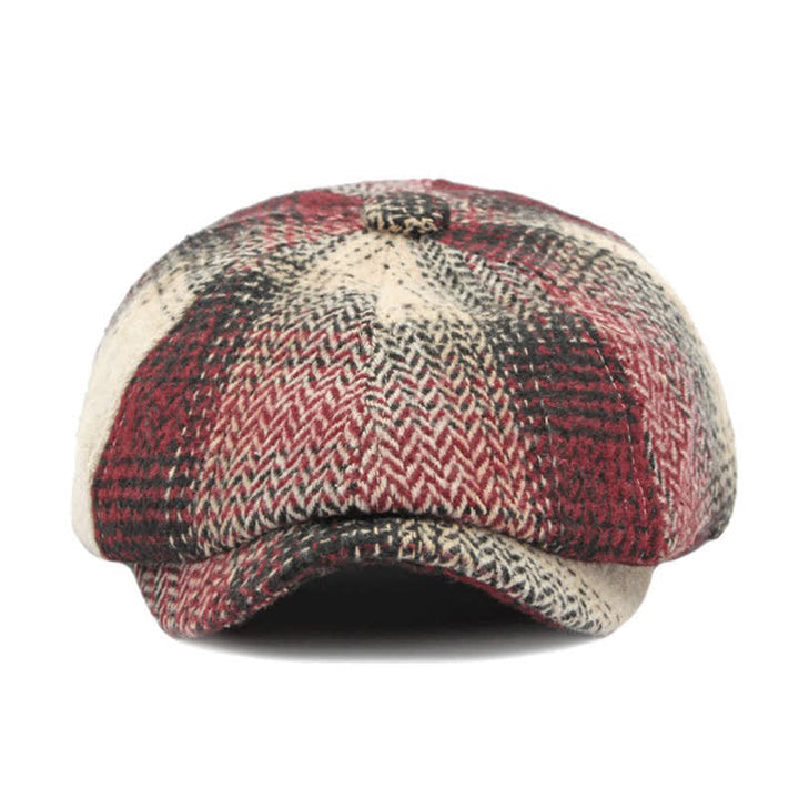British Style Striped Herringbone Newsboy Beret Hat - image 13