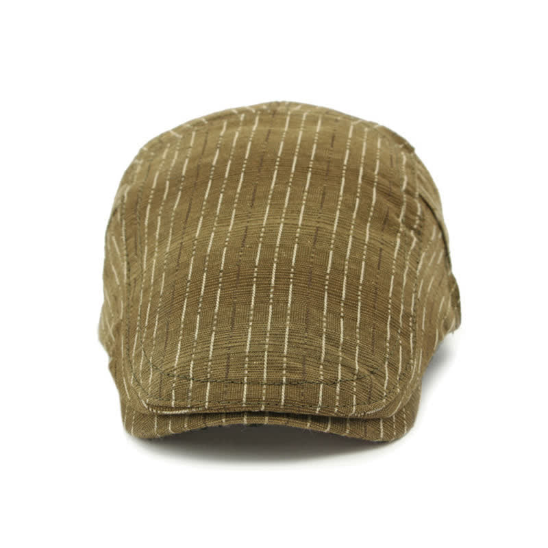 Classic Striped Casual Peaked Flat Beret Hat - image 17