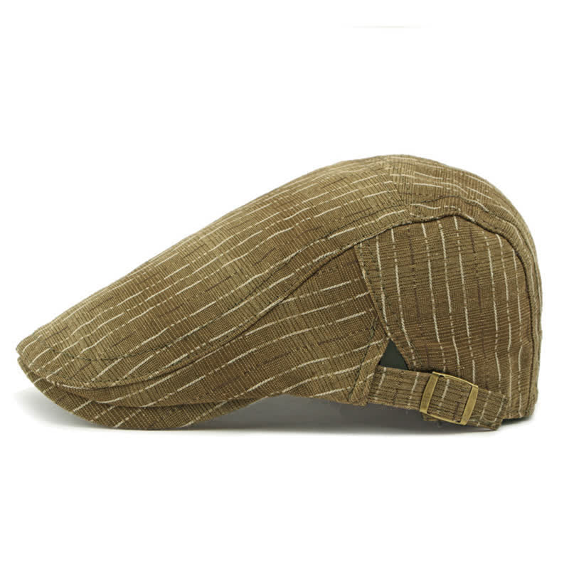 Classic Striped Casual Peaked Flat Beret Hat - image 19