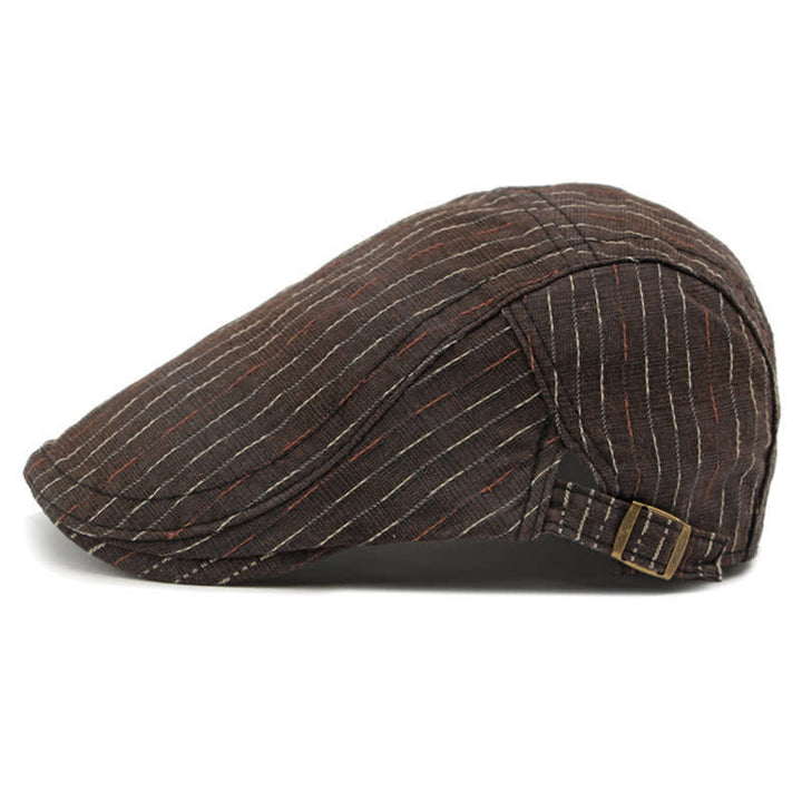 Classic Striped Casual Peaked Flat Beret Hat - image 5
