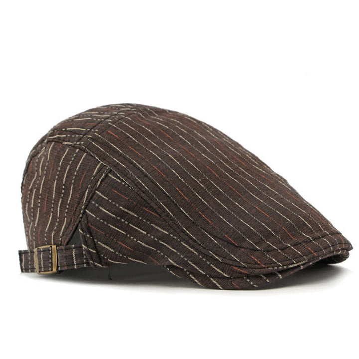 Classic Striped Casual Peaked Flat Beret Hat - image 4