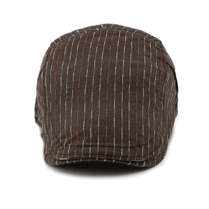 Classic Striped Casual Peaked Flat Beret Hat - image 3