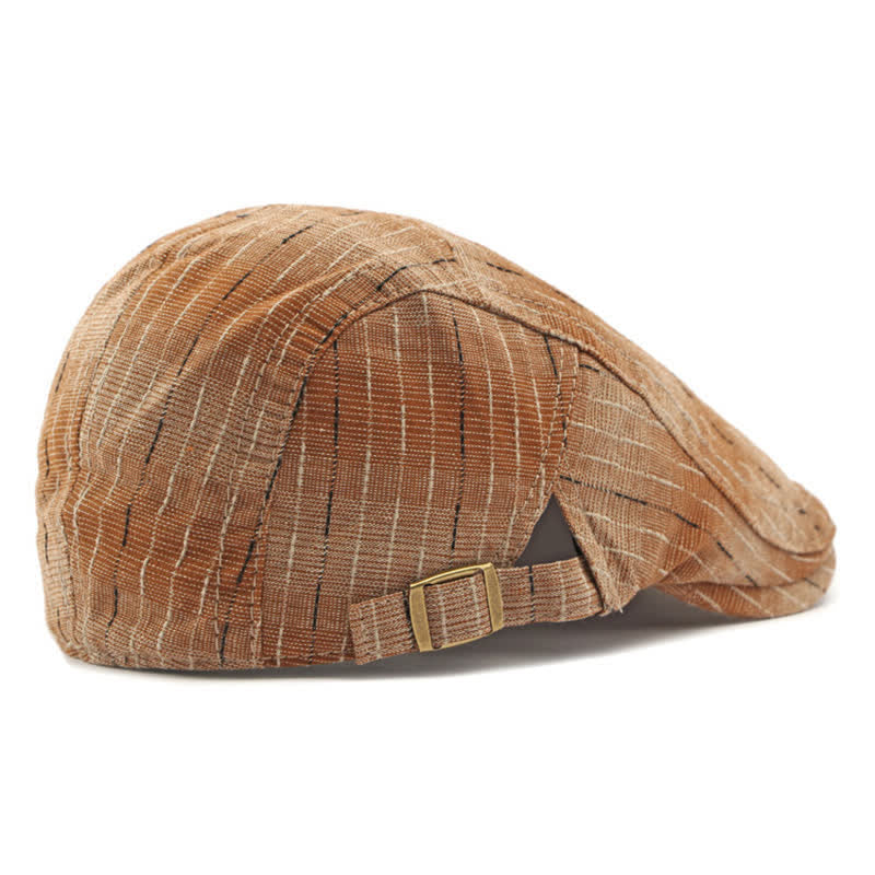 Classic Striped Casual Peaked Flat Beret Hat - image 9