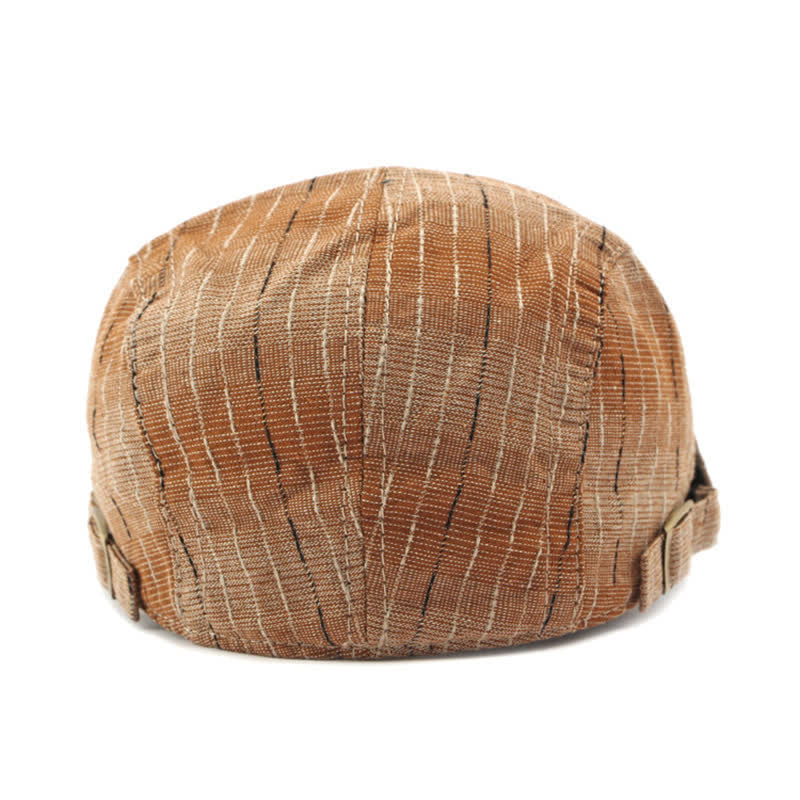 Classic Striped Casual Peaked Flat Beret Hat - image 11