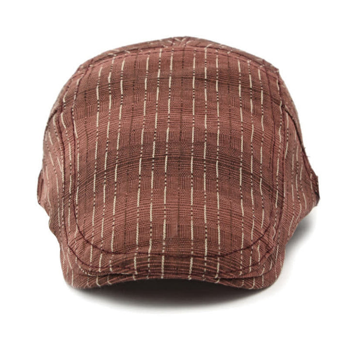 Classic Striped Casual Peaked Flat Beret Hat - image 14