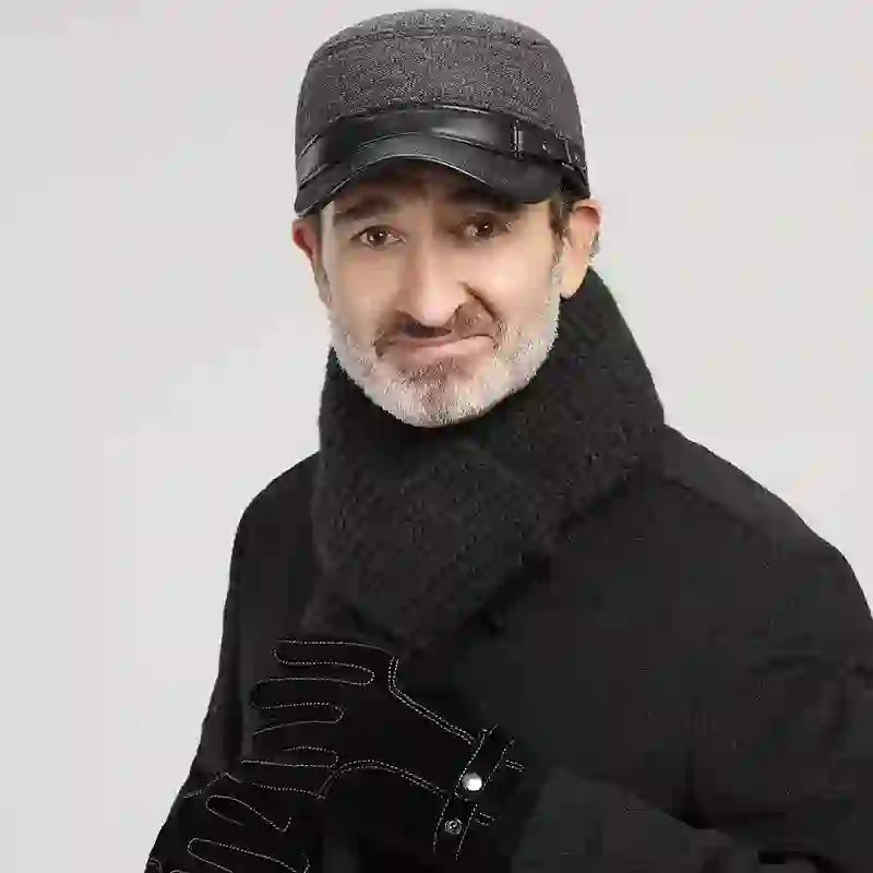 Winter Warm Earmuffs Casual Flat Top Hat - image 1