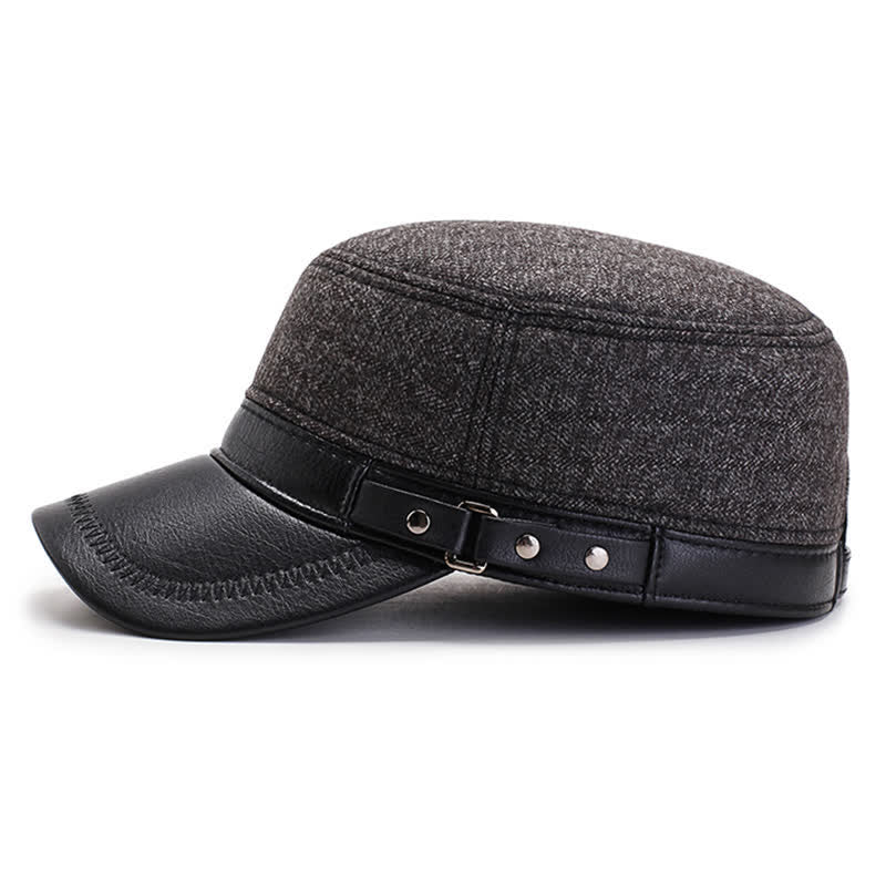 Winter Warm Earmuffs Casual Flat Top Hat - image 5