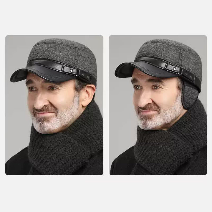 Winter Warm Earmuffs Casual Flat Top Hat - image 4