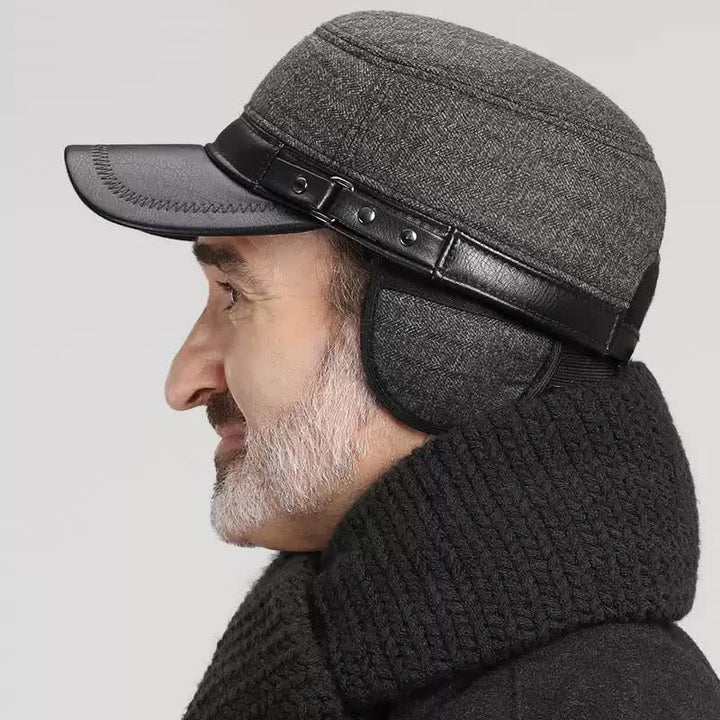 Winter Warm Earmuffs Casual Flat Top Hat - image 3