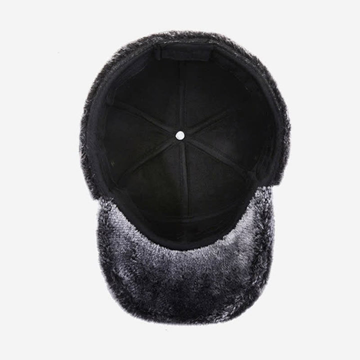 PU Leather Fleece Earflaps Baseball Hat - image 9