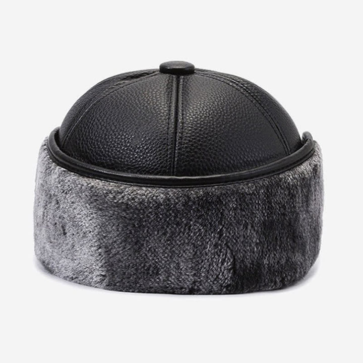 PU Leather Fleece Earflaps Baseball Hat - image 10