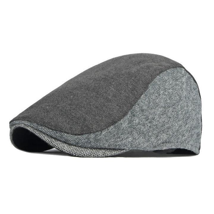 Simple Classic Patchwork Beret Hat - Gray - Adjustable (21 5/8"-23 1/4") - image 0