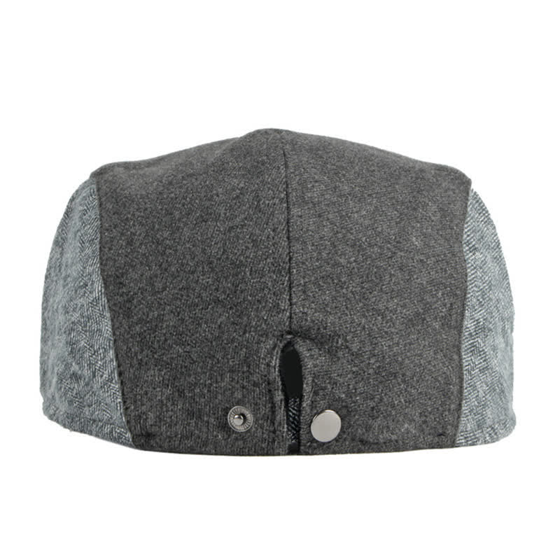 Simple Classic Patchwork Beret Hat - image 5