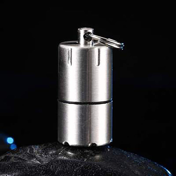 Mini Capsule Portable Refill Pendant Kerosene Lighter - Silver - image 10