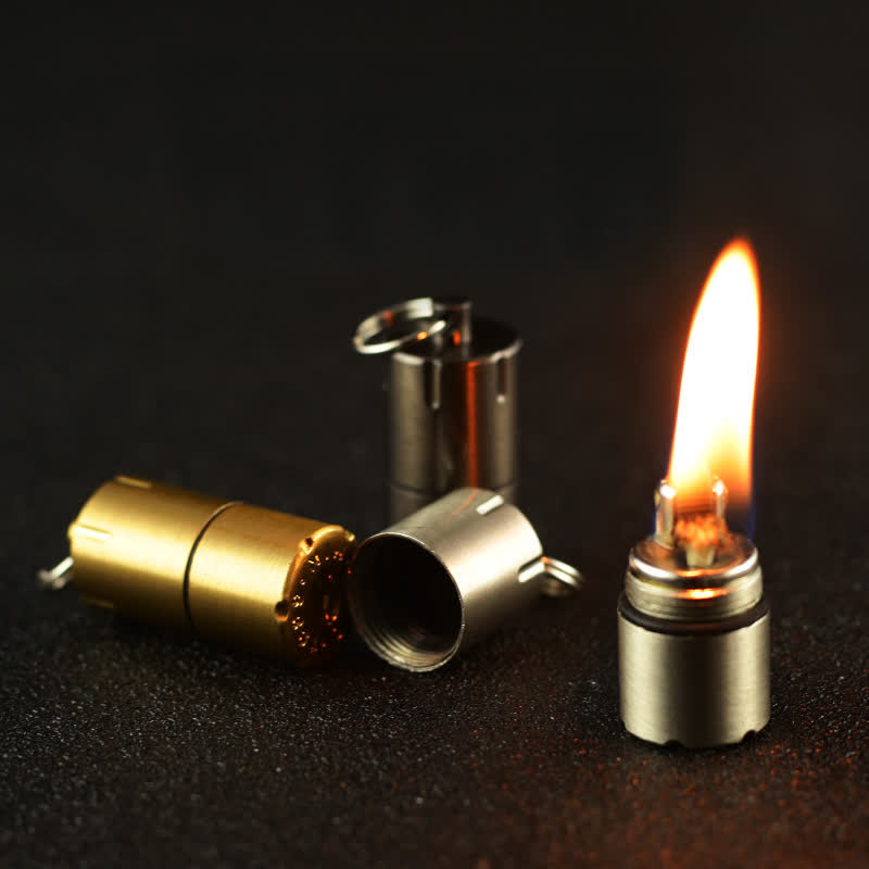 Mini Capsule Portable Refill Pendant Kerosene Lighter - image 0