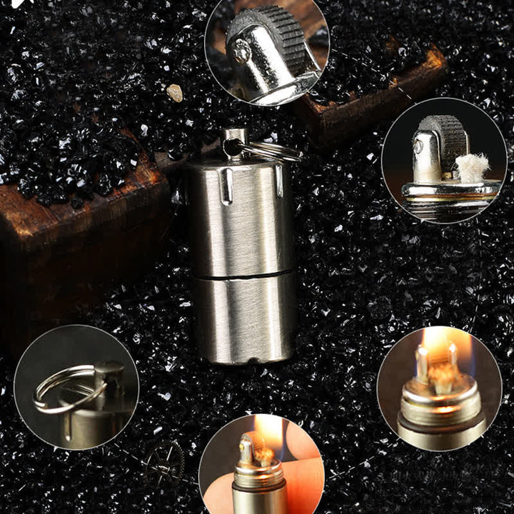 Mini Capsule Portable Refill Pendant Kerosene Lighter - image 6