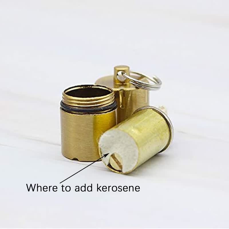 Mini Capsule Portable Refill Pendant Kerosene Lighter - image 3