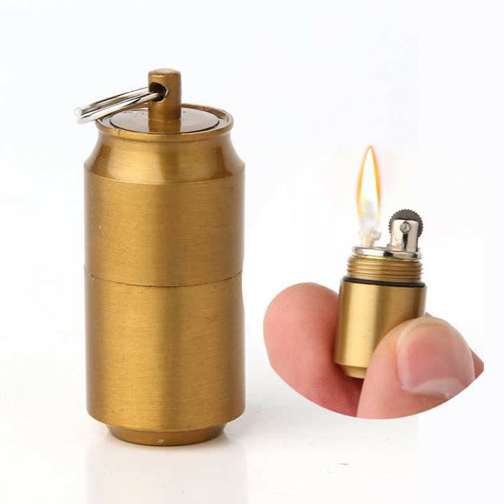 Mini Can Shape Refillable Pendant Kerosene Lighter - image 0
