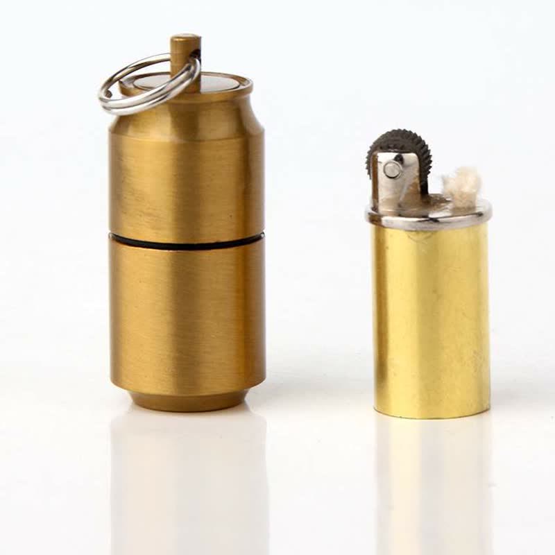 Mini Can Shape Refillable Pendant Kerosene Lighter - image 5