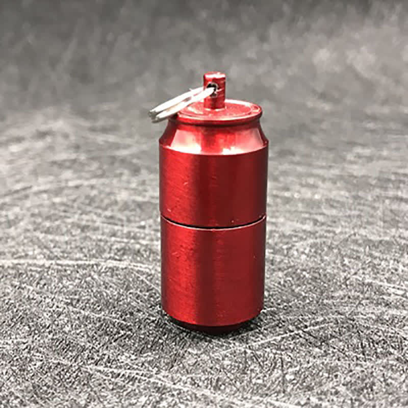Mini Can Shape Refillable Pendant Kerosene Lighter - Red - image 13