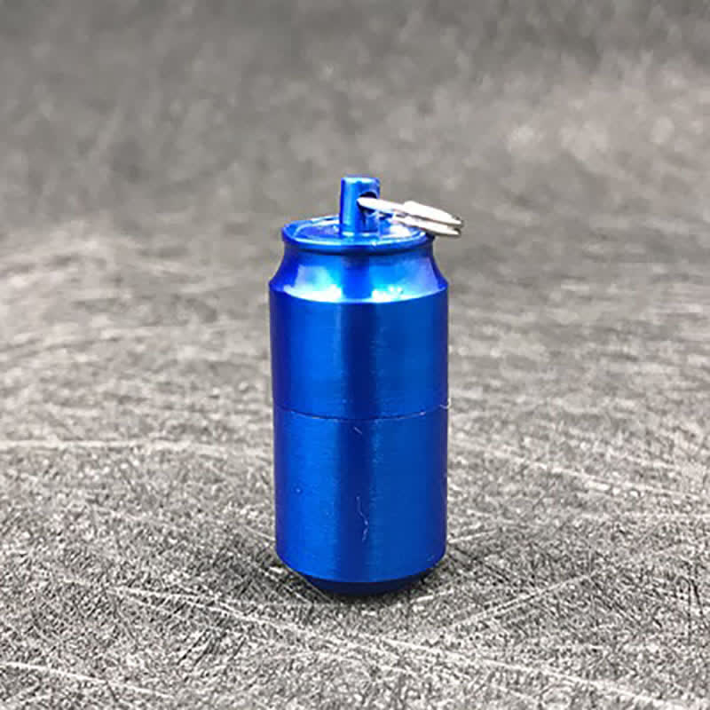 Mini Can Shape Refillable Pendant Kerosene Lighter - Blue - image 15