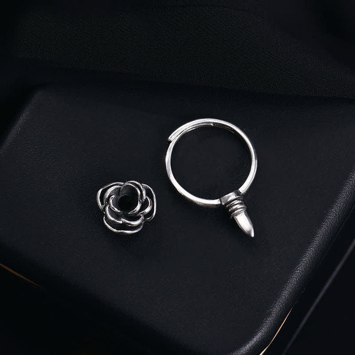 Detachable Twist Rose Flower Self Defense Adjustable Ring - image 0