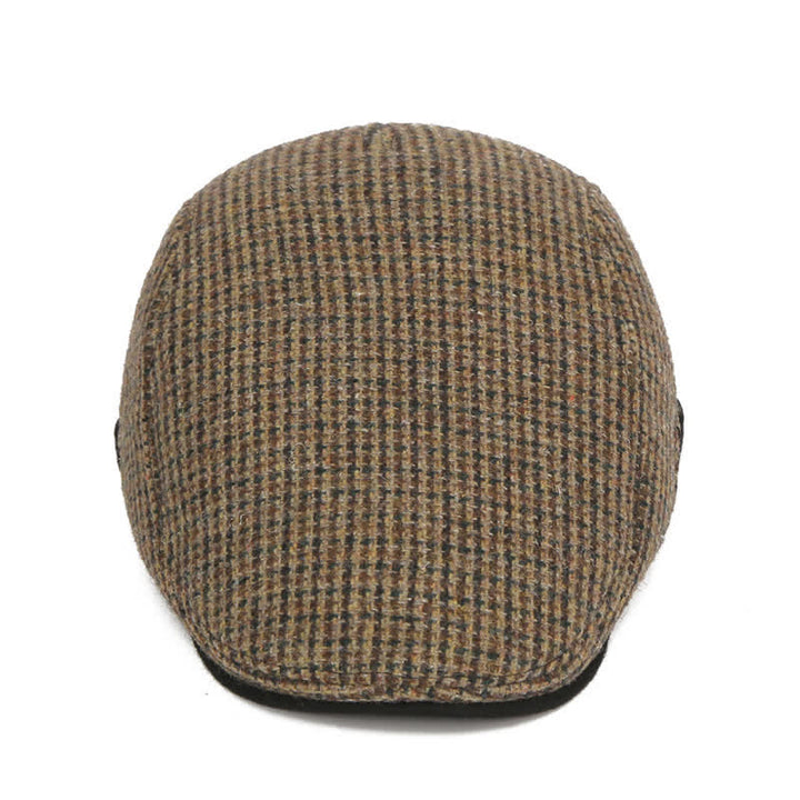 Houndstooth Plaid Check Pattern Beret Hat - image 5