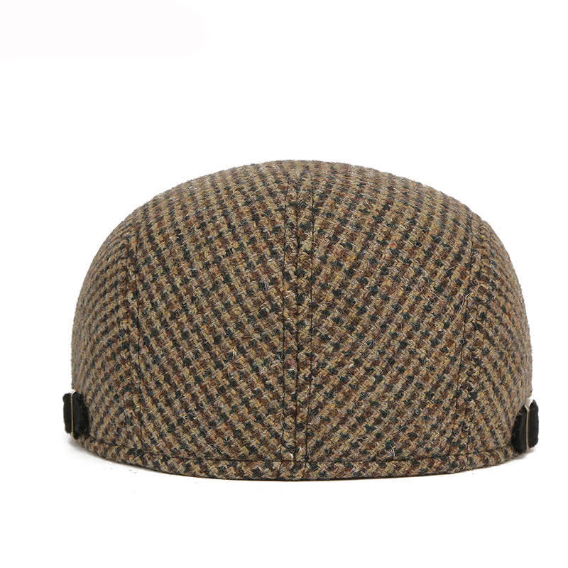 Houndstooth Plaid Check Pattern Beret Hat - image 7