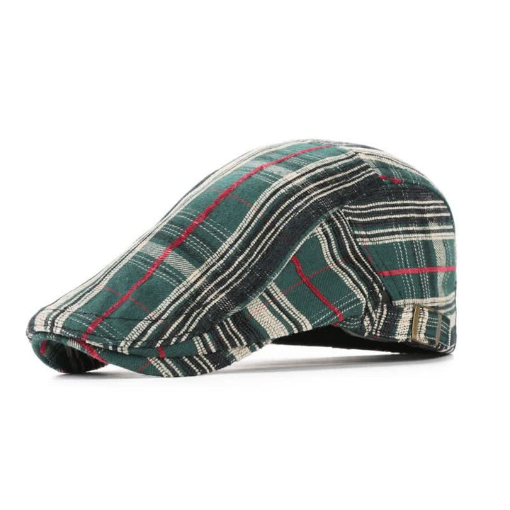 Scotticize Style Checkered Peaked Beret Hat - Green - M (22"-22 7/8") - image 4
