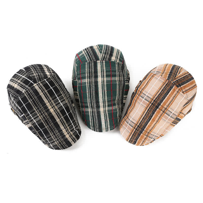 Scotticize Style Checkered Peaked Beret Hat - image 1