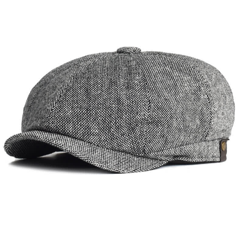 Versatile Classic Newsboy Octagonal Beret Hat - Gray - M (22"-22 7/8") - image 2