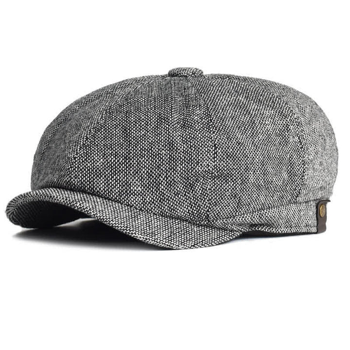 Versatile Classic Newsboy Octagonal Beret Hat - Gray - M (22"-22 7/8") - image 2