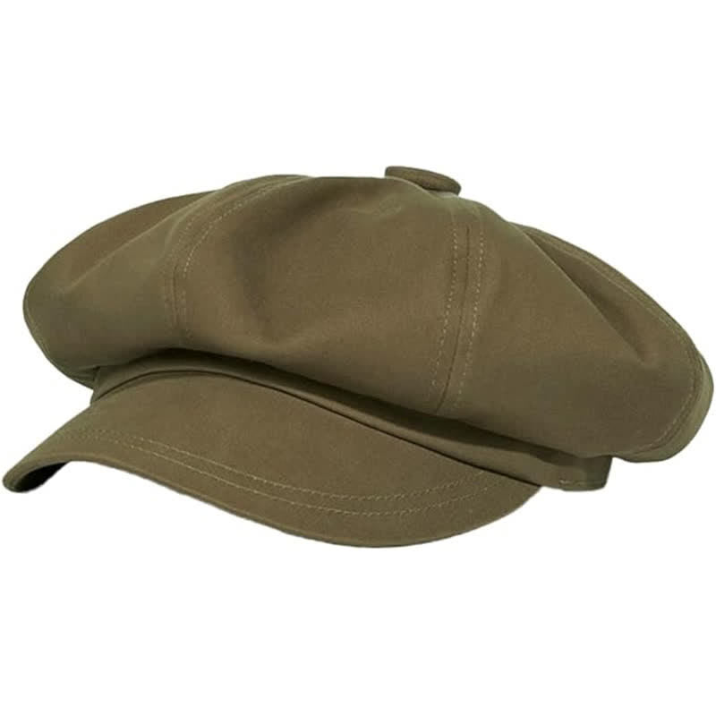 Fashion Solid Color Twilled Beret Hat - Army Green - L (23 1/4"-23 5/8") - image 9