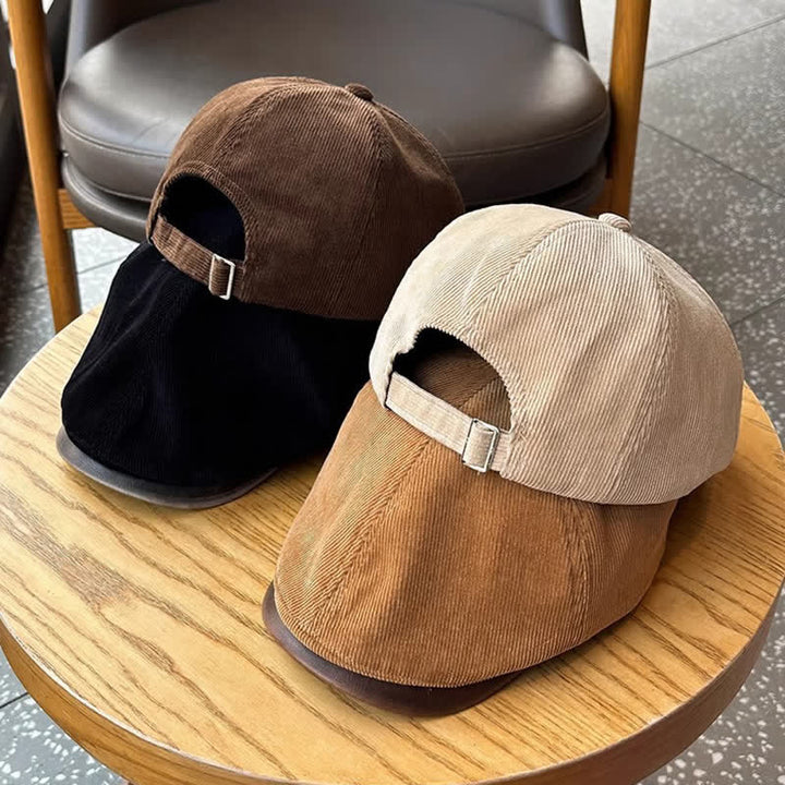 Autumn Winter Retro Corduroy Advance Beret Hat - image 4