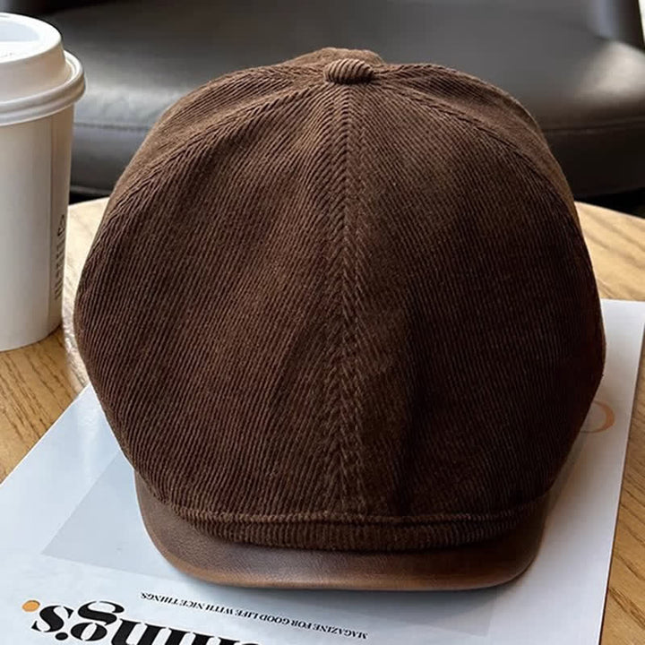 Autumn Winter Retro Corduroy Advance Beret Hat - image 6