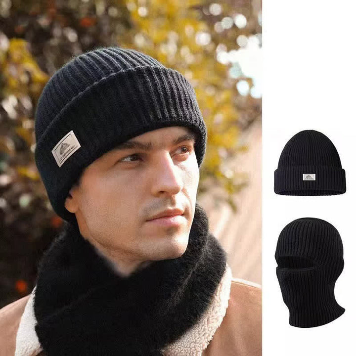 Dome Brimless Face Cover Warm Beanie Knitted Hat - image 1