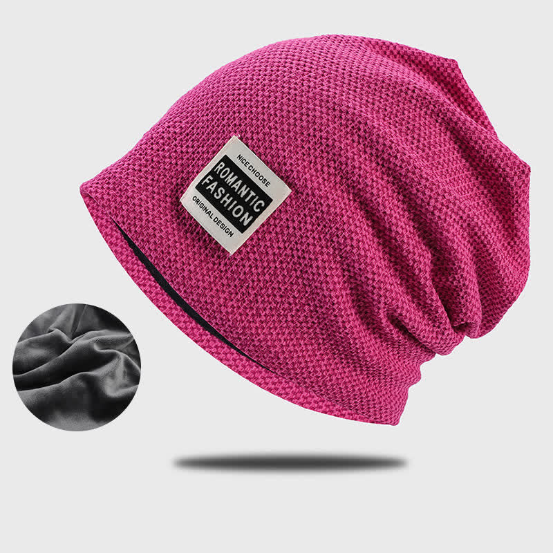 Casual Brimless Stretchable Beanie Knitted Hat - Thicken - Hot Pink - Adjustable (21 1/4" - 23 5/8") - image 18