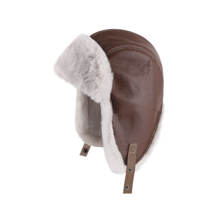 Vintage Winter Trooper Ear Flaps Pilot Hat - Brown - Adjustable (21 5/8" - 23 1/4") - image 0