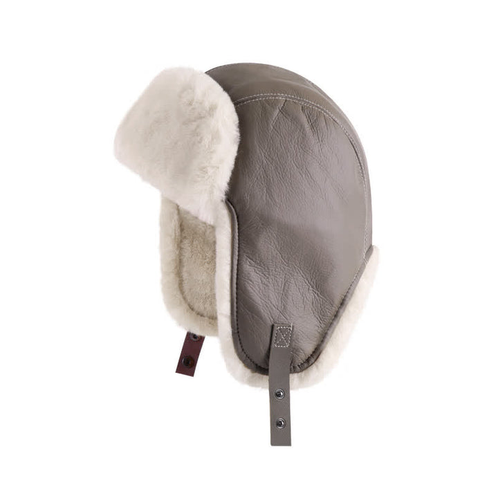 Vintage Winter Trooper Ear Flaps Pilot Hat - Dark Khaki - Adjustable (21 5/8" - 23 1/4") - image 3