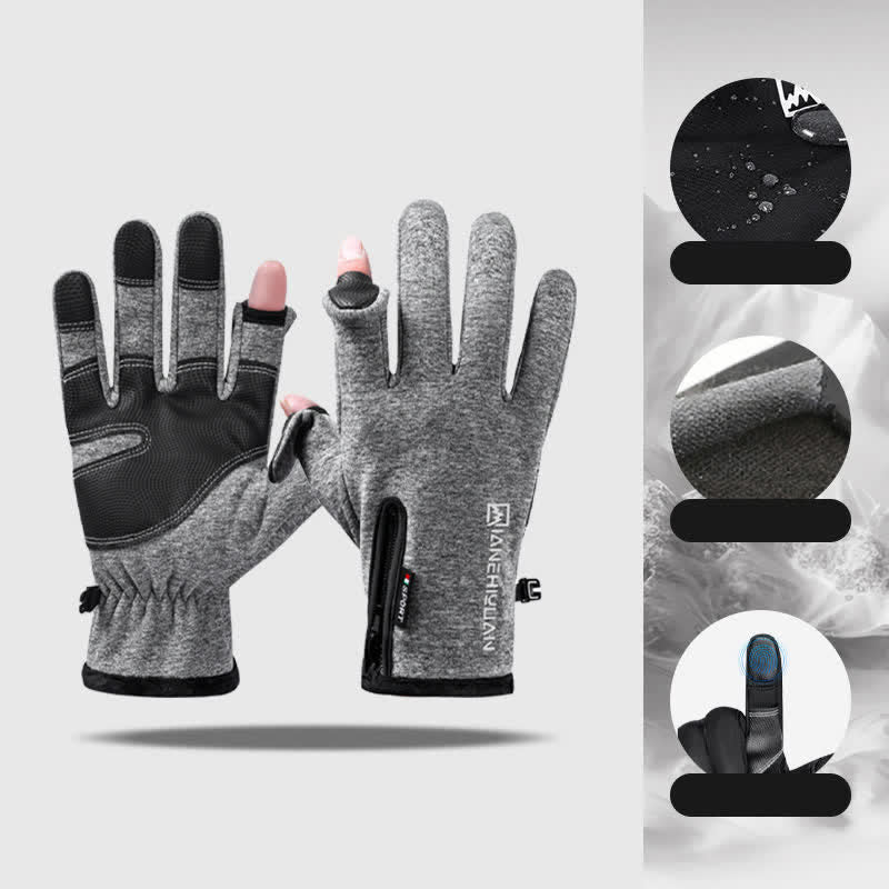 Openable Fingers Flap Zippered Anti-Slip Workout Gloves - image 7