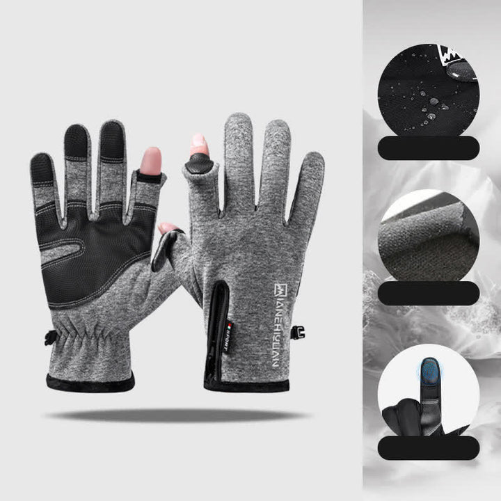 Openable Fingers Flap Zippered Anti-Slip Workout Gloves - image 7